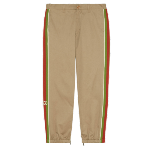 GUCCI/古驰  男士新款条纹棉质休闲裤 604187 XDA1R 2821