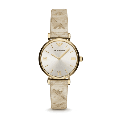 Emporio Armani/安普里奥阿玛尼 阿玛尼手表女士简约皮革表带石英手表 AR11127