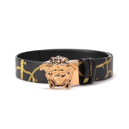  VERSACE/范思哲 22年新款 男士牛皮革板扣式双面皮带腰带 DCU6705-1A02740_5B00V