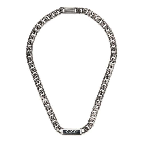  GUCCI古驰 22年秋冬 女士 Gucci标识珐琅项链 701624 J8410 1064