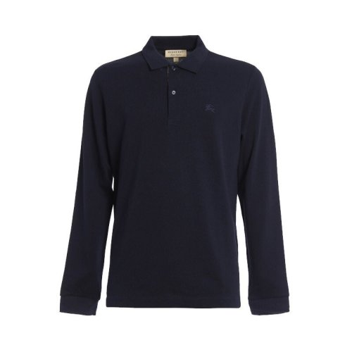  BURBERRY/博柏利 男士深蓝色棉质长袖polo衫 8027109 PLFSX
