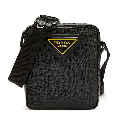 PRADA/普拉达 黑色 男士Saffiano皮革斜挎包 2VH112_2DKR_F0QP9_V_OAO