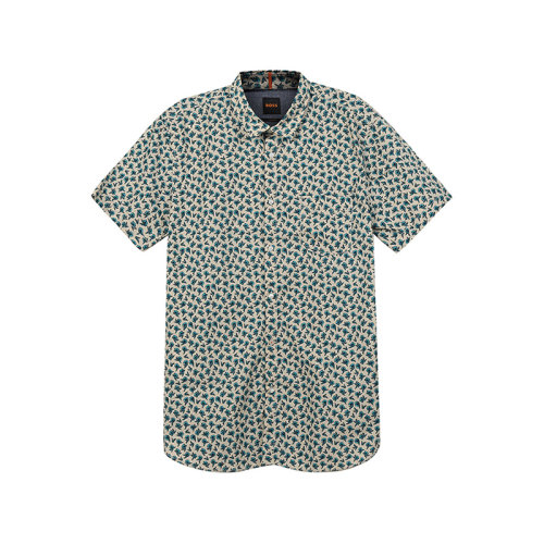 HUGOBOSS/雨果博斯【22春夏新款】男士棉质修身版休闲短袖衬衫50467446