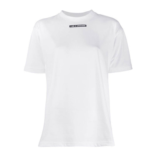 BURBERRY/博柏利女装 服饰 时尚宽松 白色 棉质文字图案半袖 女士短袖T恤 8016890