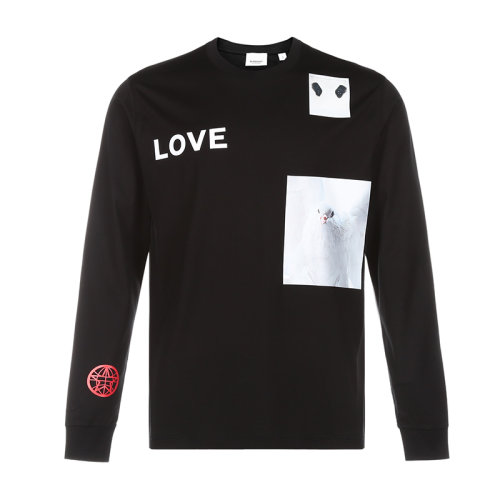 BURBERRY/博柏利 男士长袖T恤 男款棉质圆领长袖T恤 8031881