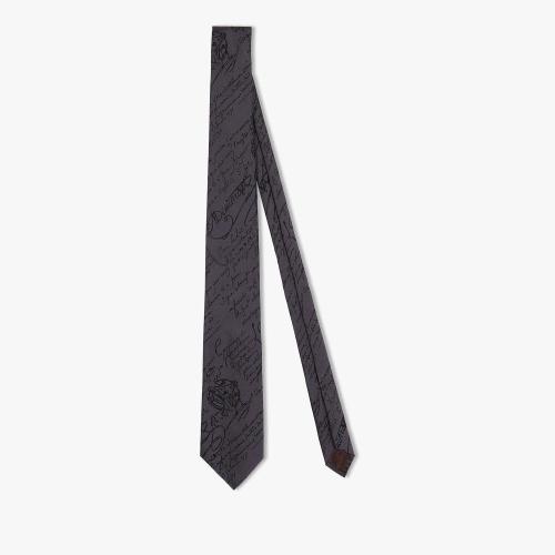  伯鲁提BERLUTI 22年秋冬 男士 领带 真丝scritto图纹领带 TJ75-SBGN_RTW-P53