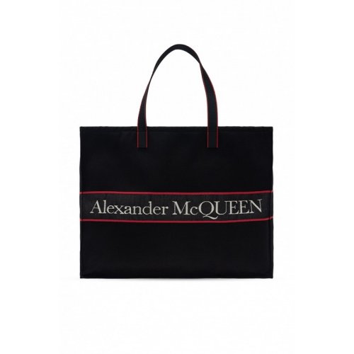  Alexander McQueen/亚历山大麦昆 男士黑色时尚休闲手提包 662865 1AAAE 1077 PLSX