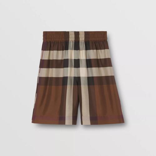  BURBERRY 22年秋冬 女士 格纹丝质短裤 80510951