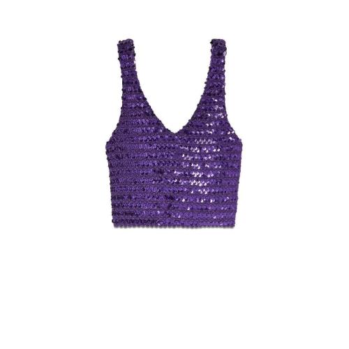  GUCCI古驰 22年秋冬 女士 金银丝线和亮片上衣 653450 XKBTJ 5283