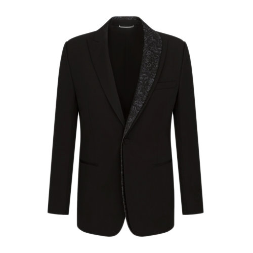 Dior/迪奥 男士黑色棉质正面纽扣开合长袖V领外套西服 033C213-A5175-C989