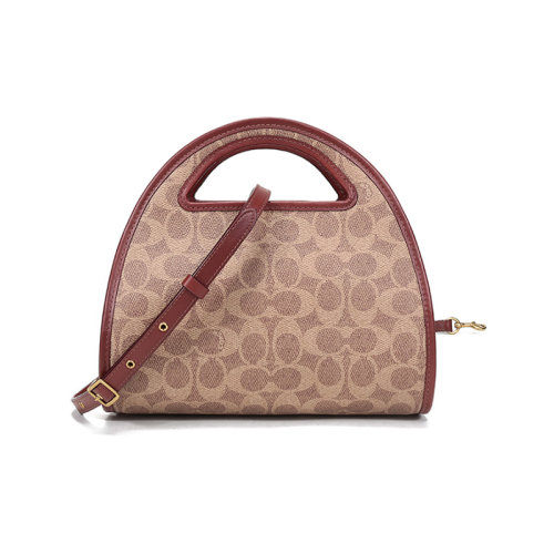 COACH/蔻驰 女士专柜款涂层帆布/配皮手提单肩斜挎包 146