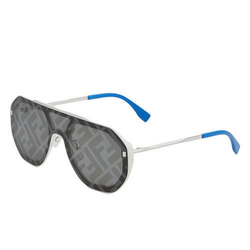 FENDI/芬迪 男士灰色镜片和金属镜架方形面具造型太阳镜FOL514A565F1F6Q