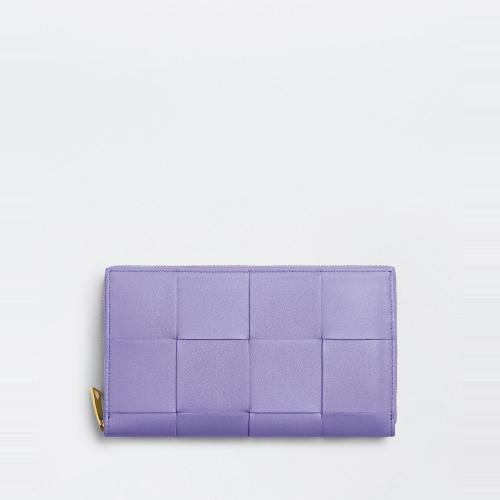  BV葆蝶家 22年秋冬 女士 钱包 portefeuille a fermeture zippee 651368VCQC14215