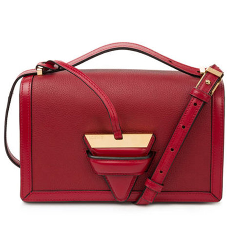 LOEWE/罗意威 明星同款单肩包三角包 302.12.M15红色