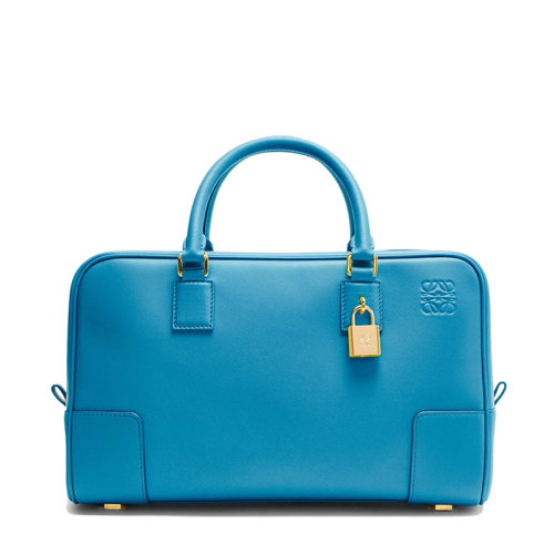 LOEWE/罗意威 21新款Amazona 28系列 女士湖水蓝色纳帕小牛皮金属挂锁手提斜挎单肩包0010623833