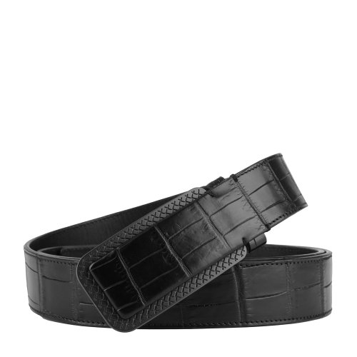 【秒发】Bottega Veneta/葆蝶家 男士鳄鱼皮板扣式商务休闲腰带