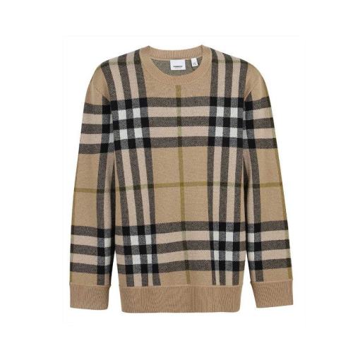  BURBERRY/博柏利 米色条纹长袖针织衫男士 80412861 PLFSX