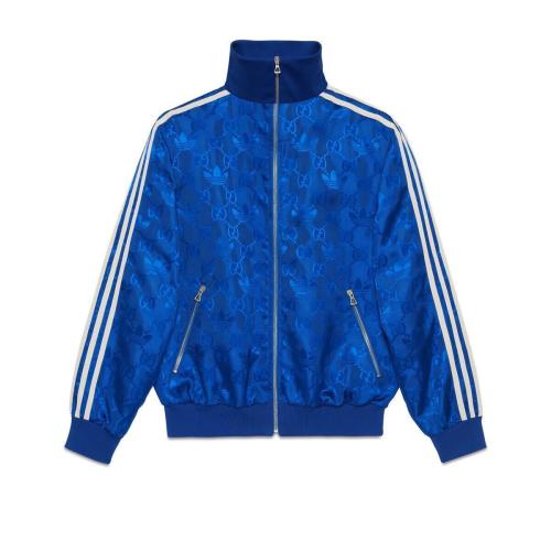  GUCCI古驰 22年秋冬 男士 adidas x Gucci联名系列GG Trefoil提花夹克 705756 ZAJFW 4153