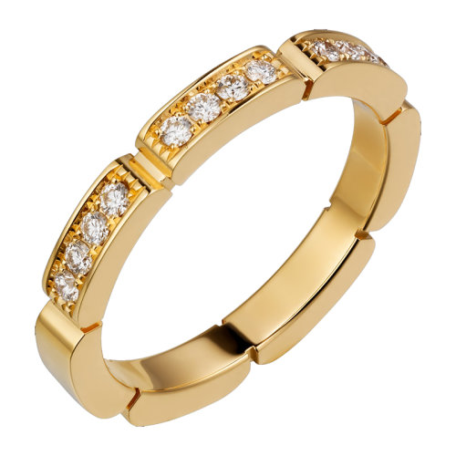 CARTIER/卡地亚 MAILLONPANTHèRE 18K金镶钻结婚戒指B4221100