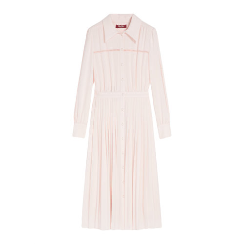 MaxMara/麦丝玛拉 22年早春新款 URTA系列 女士浅粉色轻质卡迪面料衬衫式连衣裙6221012706015