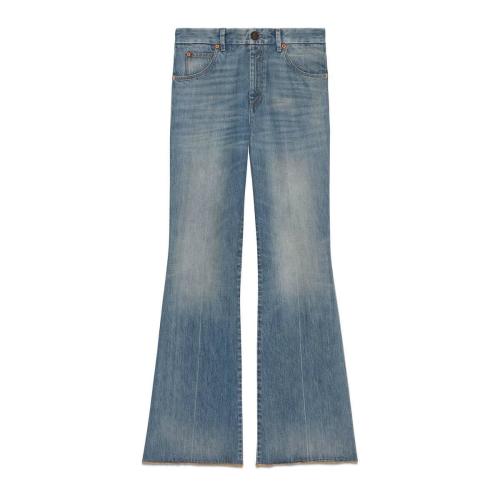  GUCCI古驰 22年秋冬 女士 环保水洗牛仔裤 656983 XDBOJ 4011