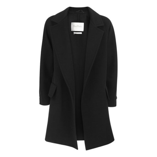  MaxMara/麦丝玛拉 女士黑色羊毛混纺大衣 10110328600 002 PLFSX