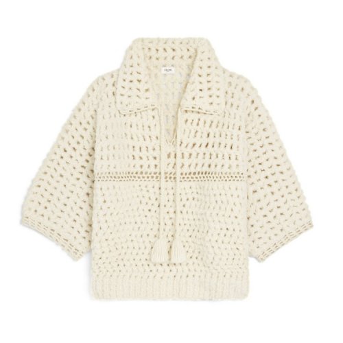 CELINE/赛琳 女士米白色羊毛针织衫 2A97O3 35O 01OW