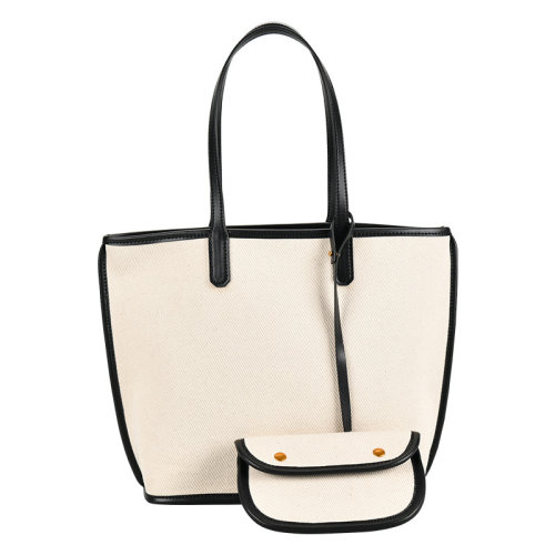 GeleiStory/GeleiStory 时尚简约大容量单肩包2021新款牛二层皮帆布大包休闲单肩包