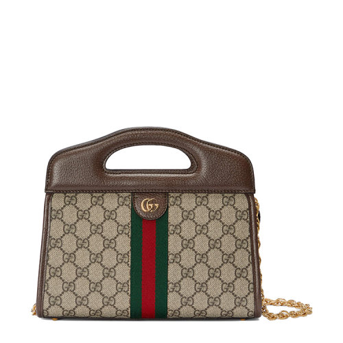 GUCCI/古驰  Ophidia系列织带小号托特包69372496IWO