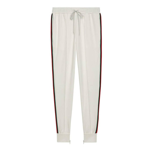 GUCCI/古驰 古琦女装 红绿织带 樱桃刺绣贴 女士棉质长裤休闲裤 625031 XJCUI 9280