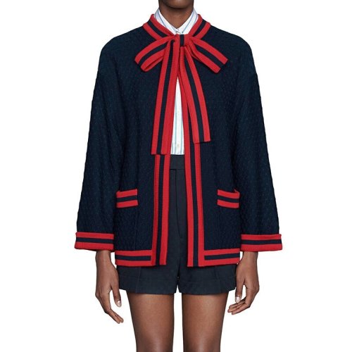  GUCCI/古驰 女士海军蓝羊毛针织衫 653439 XKBTF 4320 PLFSX