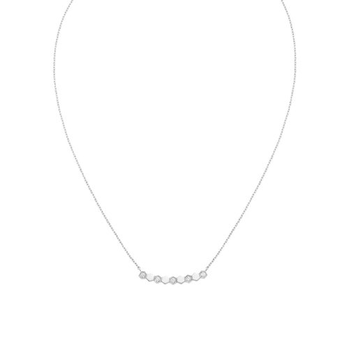 Chaumet/尚美 Bee My Love系列 女士18k金白金半镶钻石项链083982