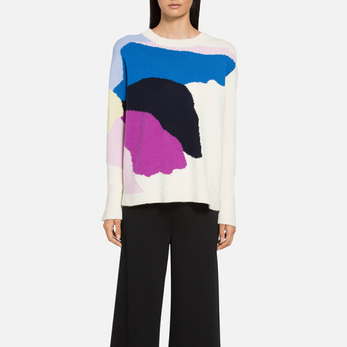 St.John/盛蔷抽象花卉女士针织衫/毛衣K51Y0D1