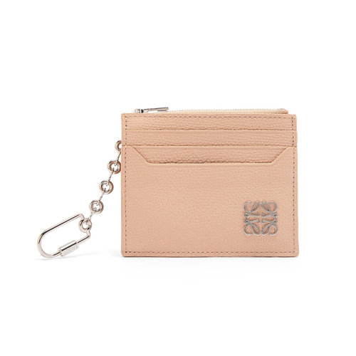 LOEWE/罗意威 22新款 女士裸色鹅卵石纹牛皮革徽标扣方形链条硬币卡片包C821R89X01-7620