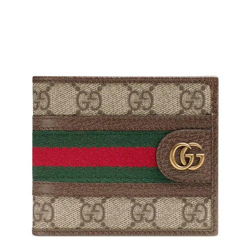 GUCCI/古驰 经典Ophidia系列 男士经典老花帆布双G翻盖钱包59760696IWT8745