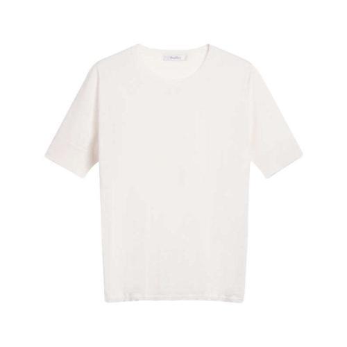 MaxMara/麦丝玛拉 女士白色时尚休闲短袖T恤 STAGN0001