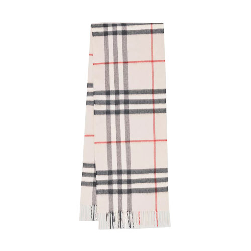 BURBERRY/博柏利新款 男女同款石色经典格纹羊绒流苏围巾80155331