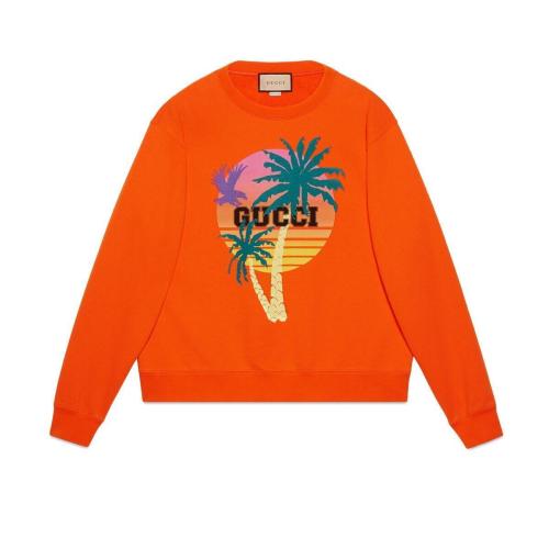  GUCCI古驰 22年秋冬 男士 饰印花针织棉卫衣 626990 XJEOU 7548