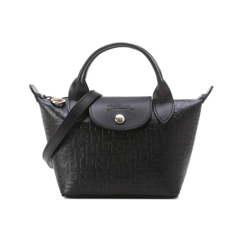珑骧 LONGCHAMP 女士LE PLIAGE CUIR LGP系列牛皮短柄手提单肩斜挎包饺子包LGP字母图案 1500 HYN