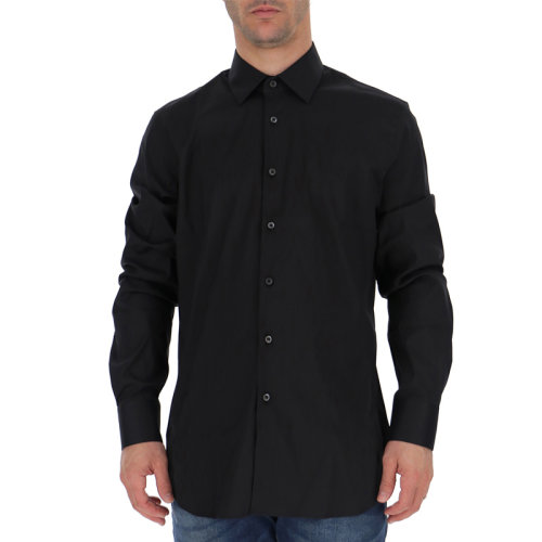 PRADA/普拉达 男士黑色棉质衬衫 UCM608-F62-F0002