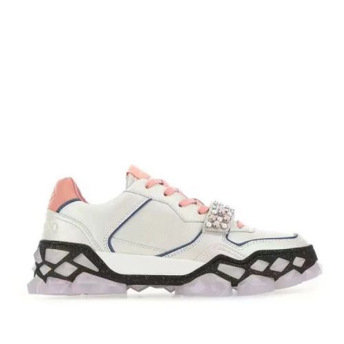 Jimmy Choo/周仰杰 明星同款女士休闲运动鞋 DIAMOND X STRAP F ZOW IVORY PEACH【主推】