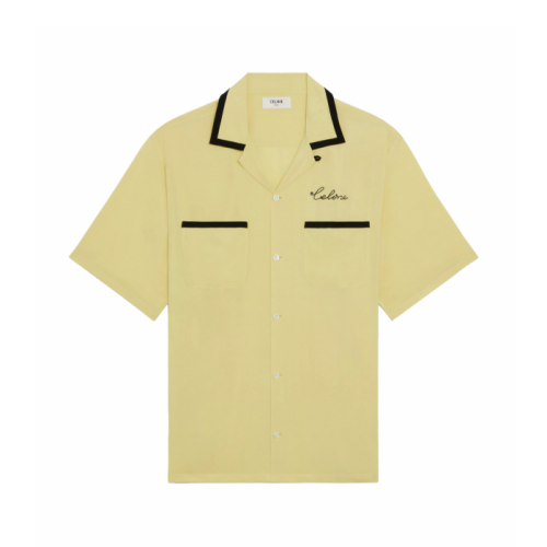 CELINE/赛琳 男士短袖衬衫粘纤宽松BOWLING衬衫 2C516852C
