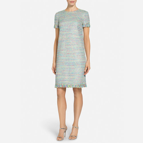 St.John/盛蔷派对五彩针织女士连衣裙K1200E1