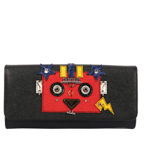 PRADA/普拉达 女士 女包 黑色皮革时尚卡包钱包 1MH132-2EEX-F0002