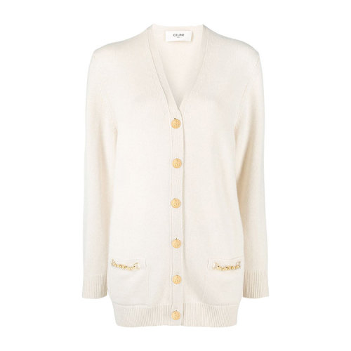 CELINE/赛琳  思琳女装 时尚百搭 女士白色针织衫/毛衣 2A77I152I.01OW HKY015678