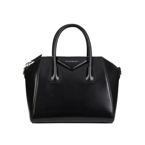 Givenchy/纪梵希 22新款 Antigona系列 女士小号黑色皮革大号拉链开合拆卸肩带梯形单肩斜挎手提包BB05117014-001