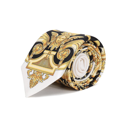 VERSACE/范思哲  男士花色真丝时尚经典美杜莎头像巴洛克花纹装饰领带/领结/领带夹领带   ICR7001-1F00602-5W060