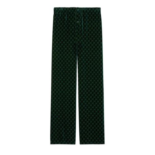  GUCCI古驰 22年秋冬 女士 GG天鹅绒长裤 676067 ZAHGE 3303