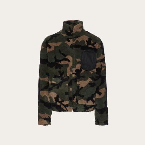  VALENTINO华伦天奴 22年秋冬 男士 夹克 BLOUSON ZIPPé a COL MONTANT EN POLAIRE MOTIF CAMO