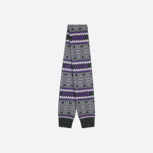  DIOR迪奥 22年秋冬 男士 围巾 écharpe Fair Isle 313ME06AT484_C884